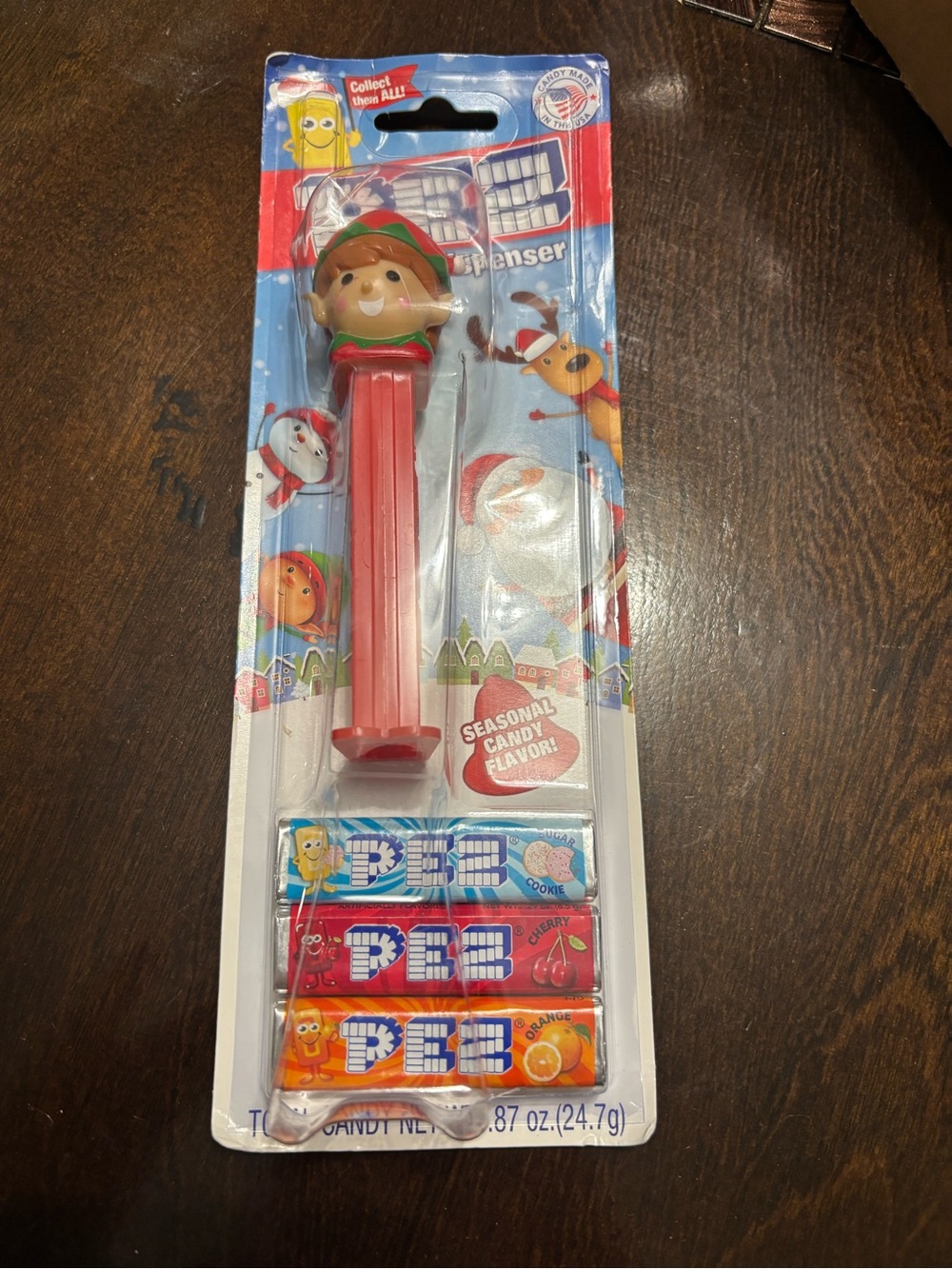 PEZ Holiday Elf Candy Dispenser - Red